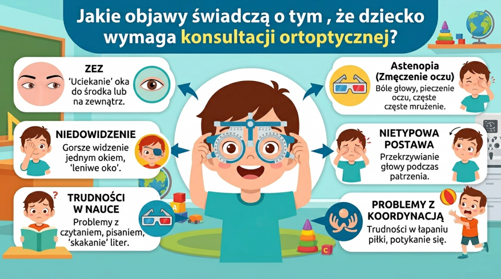 Jakie objawy świadczą o tym, że dziecko wymaga konsultacji ortoptycznej ?